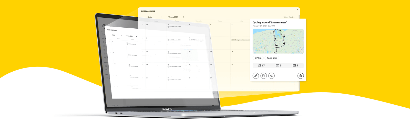 Plan your rides more efficiently with the new ride calendar