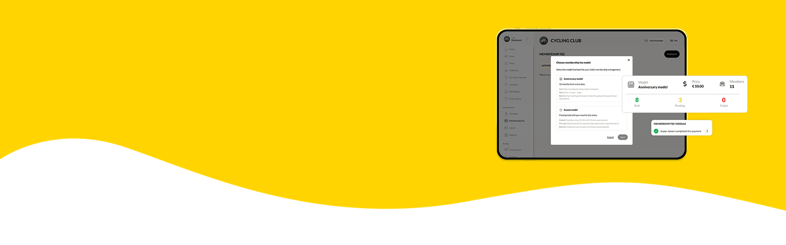 Membership Fee Module News Banner